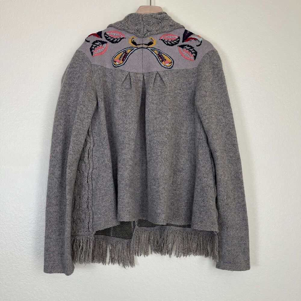 Sleeping On Snow Women Size M Folklore Embroidered Cardigan Paisley Sweater Boho - Picture 5 of 15